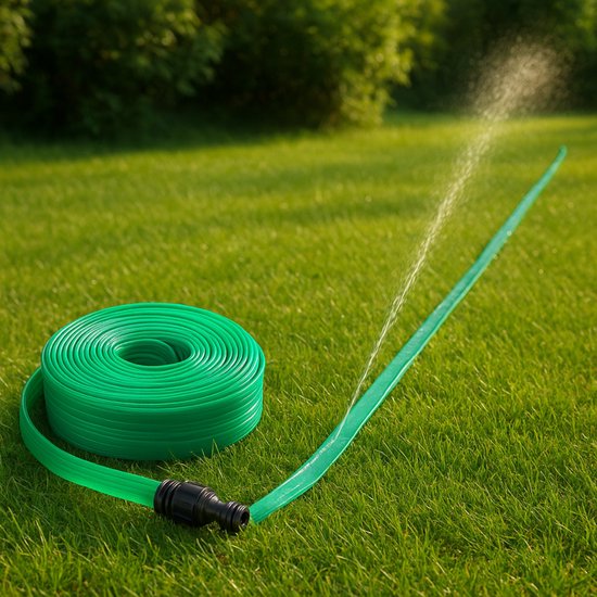 Kinzo Flachspritzschlauch 25M - Spritzschlauch für Rasen & Blumen - Gartenschlauch