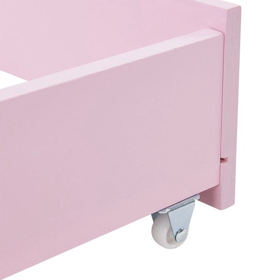 Kinderbett Marli - 90 x 200 cm - Rosa - inkl. Bettkästen