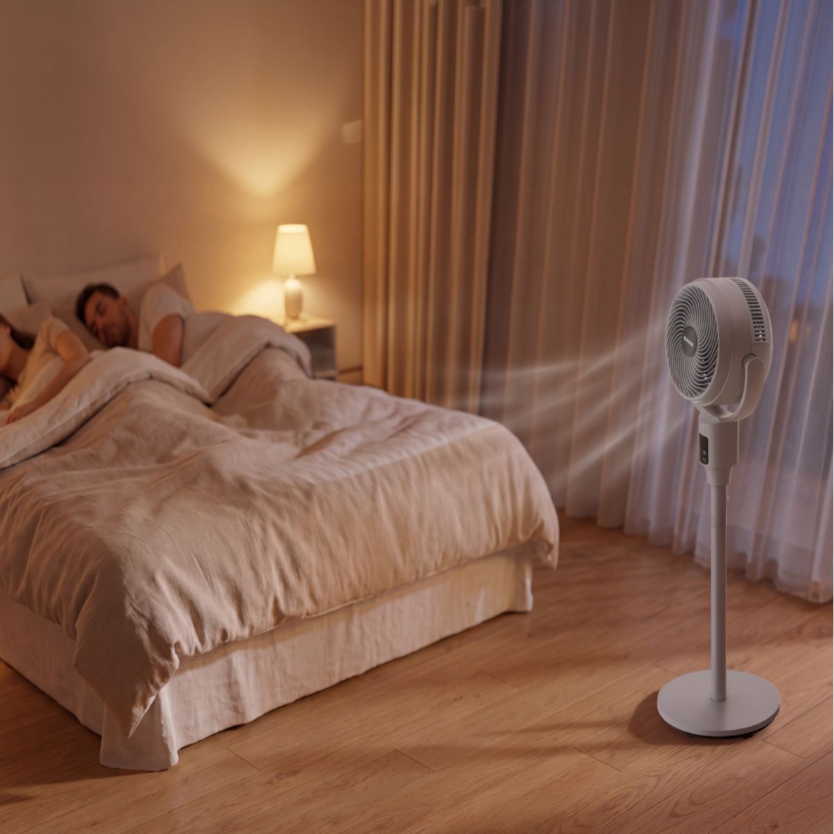 Auronic Standventilator – 59/108 cm – 9 Geschwindigkeitsstufen – 90°-Oszillation – Fernbedienung – Flüsterleise – Grau