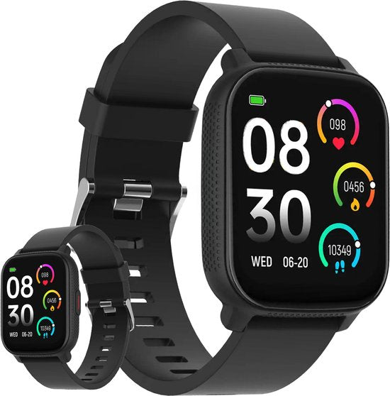 Denver Smartwatch – Android, iOS – Benachrichtigungen – Sportuhr – Herzfrequenzmesser – Sauerstoffsättigungsmesser – Schlafmonitor – SWC184B – Schwarz