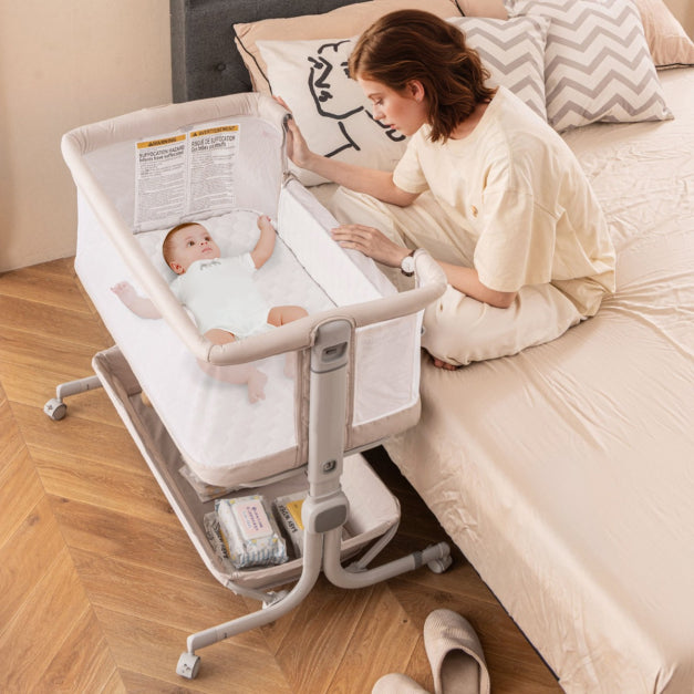 Coast Reisebett - 0-6 Monate - 6 Höhenstufen - 87 x 63 x 85 cm - Beige