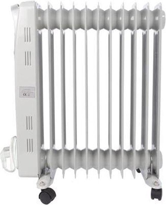 Perel Oil Heizkörper - Heizkörper auf Rädern - 2500 Watt - 3 Heizstufen