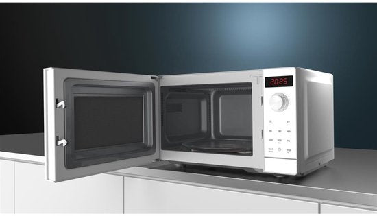 Siemens iQ700 FF023LMW0 Mikrowelle, weiß, Einzelmikrowelle, für die Arbeitsplatte, 20 l, 800 W