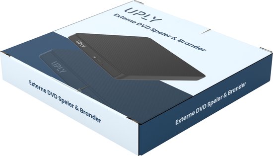 UPLY - Externer DVD-Player - Windows und Mac - USB C und USB 3.0 - Externer DVD-Player für Laptop - Externer DVD-Player und Brenner - CD