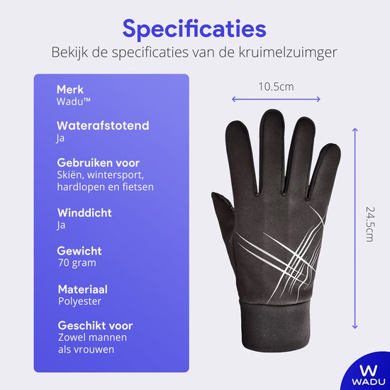 Handschuhe für Männer und Frauen - Geeignet für Touchscreen-Geräte - Wasserabweisend - Skihandschuhe