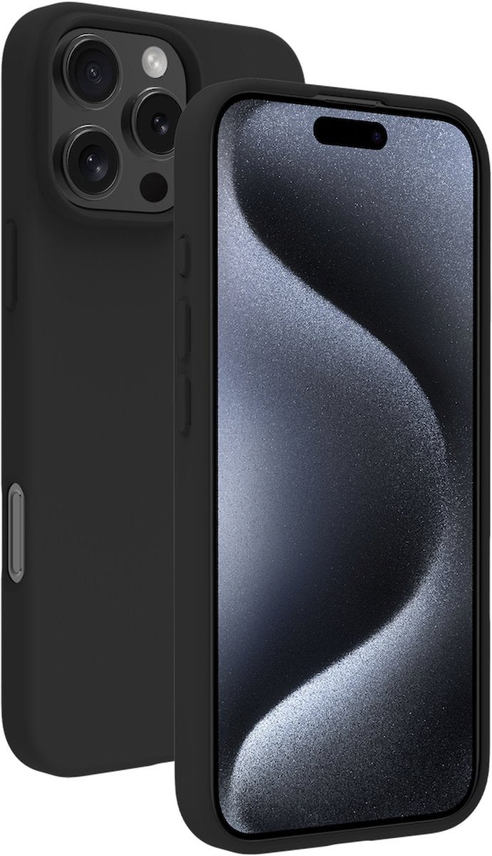 BeHello - iPhone 16 Pro Tasche Soft Touch - MagSafe - Magnetischer Ring - Schwarz