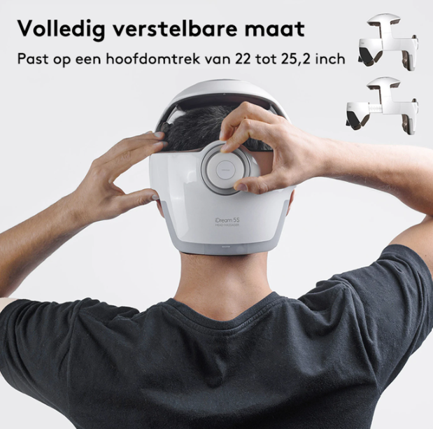 Breo iDream5s Elektrisches Kopfmassagegerät – Weiß – Augen- und Nackenmassage mit Wärme