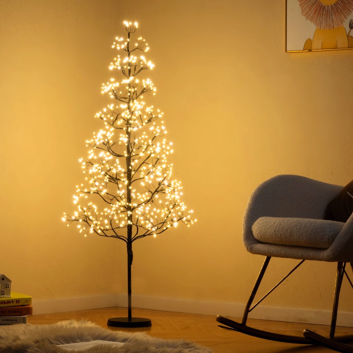 Coast LED Lichtbaum – 800 LEDs – 120 cm – Warmweiß – Schwarz
