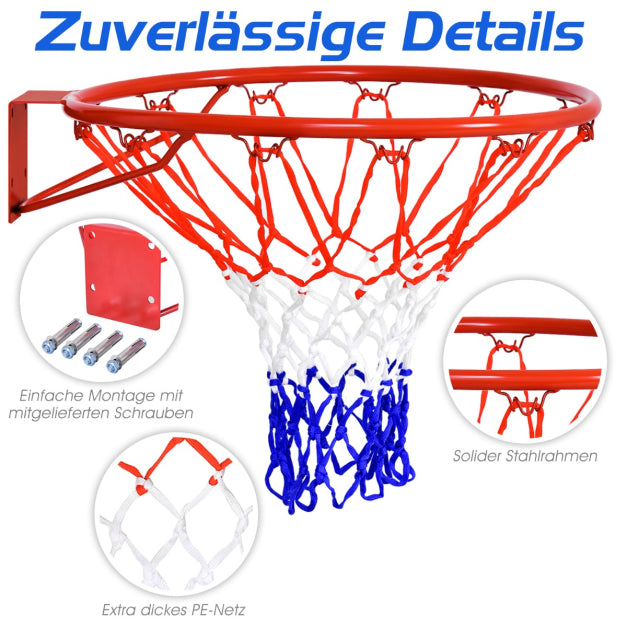 Coast Basketballring - Stahl - Ø 45cm - Rot-Weiß-Blau