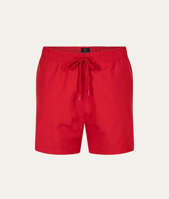 Undiemeister Herren-Badehose – Schnelltrocknend – Taschen mit Reißverschluss – 100 % recyceltes Polyester – Fiery Sunrise (Rot) – Größe L