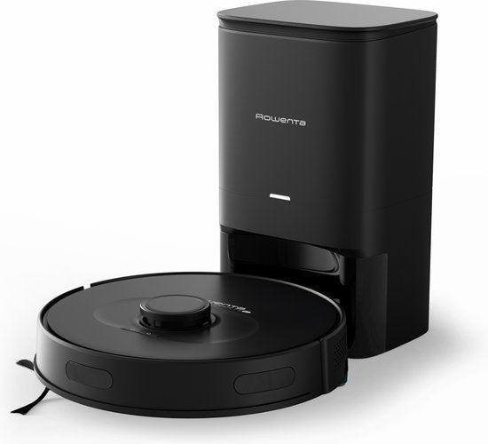 OttoSimon Roboterstaubsauger für Nass- und Trockenreinigung, schwarz, mit Wischfunktion und App.