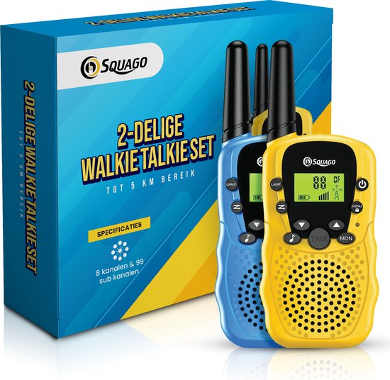 Squago Walkie Talkie 2 Stück - Für Kinder & Erwachsene - WalkieTalkie