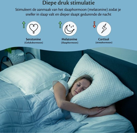 EL Life Wiegedecke 7kg - 150 x 200cm - Wiegedecke - OEKO-TEX Baumwolle - Hellgrau