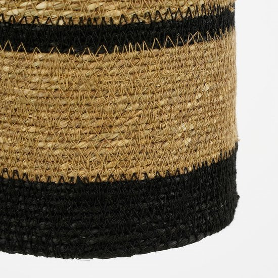 Mica Decorations Jinx Pendelleuchte - H20 x Ø15 cm - Jute - Schwarz