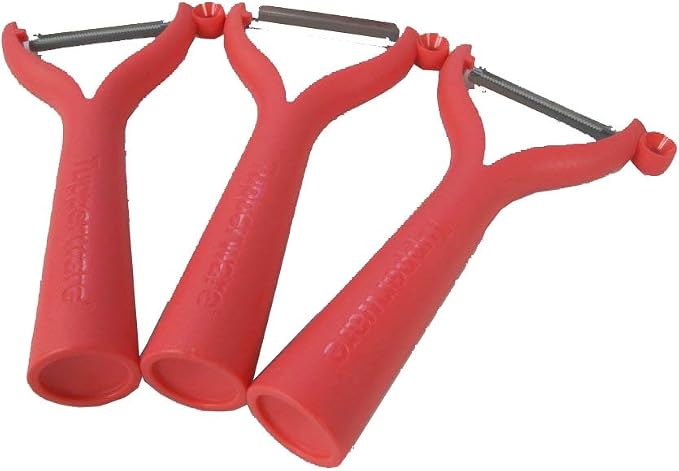 Tupperware Universal-Schäler D119 – Rot – Edelstahl – flach & gezackt