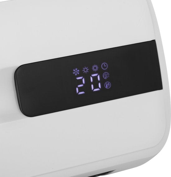 Tristar KA-5070 Keramikheizkörper – 2000 W – Wandmontage – Mit Fernbedienung und LED-Anzeige – Timer und Wochentimer – Weiß – Sichere und effiziente Heizung mit Überhitzungsschutz