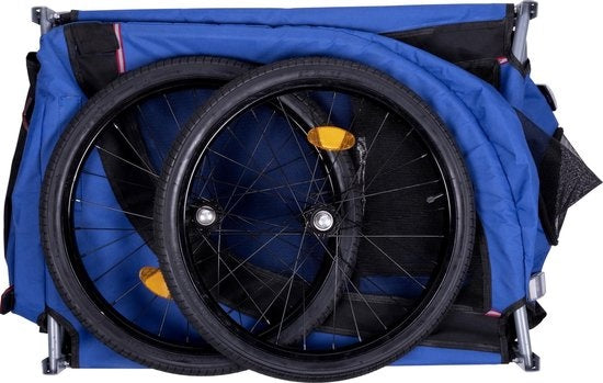 Bicycle Gear - Hundefahrradanhänger - max 40 KG - Zusammenklappbar - Regenschutz - Blau