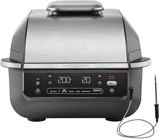 Ninja Enkel 5,7 l freistehende Heißluftfritteuse mit 1760 W, schwarz, silber