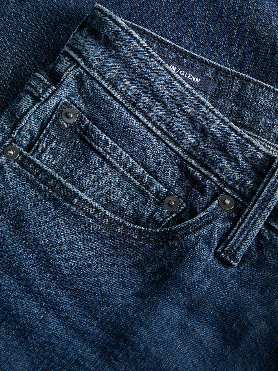 JACK & JONES Slimfit Jeans JJIGLENN JJEVAN Blau Denim W29-L34