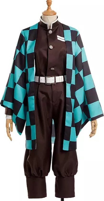 Demon Slayer - Umhang Tanjiro - Umhang - Einheitsgröße - Cape - Umhang - Cosplay - Manga - Anime - Figur - Kleidung - Merchandise