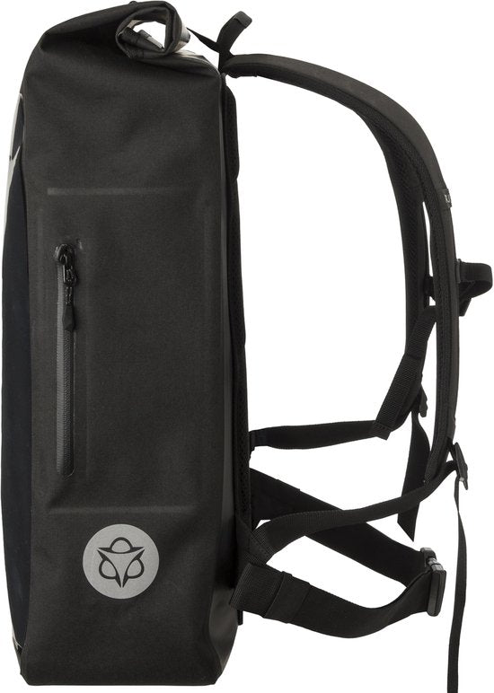 AGU Shelter – Kurierrucksack – Fahrradkurierrucksack – 40 l – 100 % wasserdicht – 3M-Reflexstreifen – Fach für 14-Zoll-Laptop – Schwarz