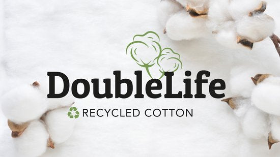 DoubleLife Handtücher XL 70 x 140 cm – 4er-Set – 100 % Baumwolle, davon 50 % recycelte Baumwolle – GRS-zertifiziert – Stone Green