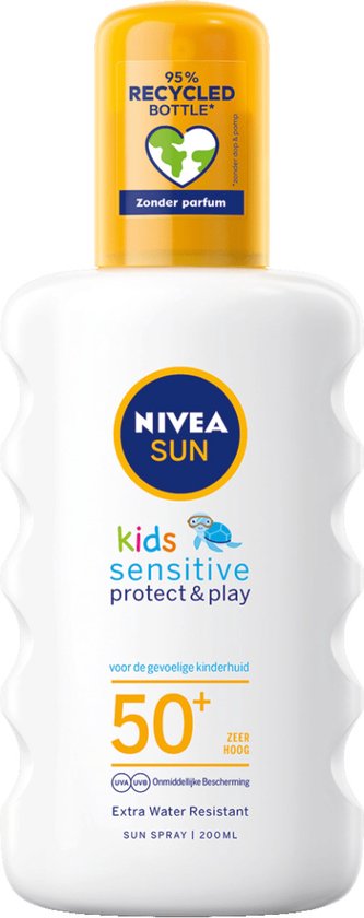 NIVEA SUN Babies & Kids Sensitive UV Sun Protection Spray - Baby und Kind - LSF 50 - Sonnenspray - Sonnenschutz - 200ml