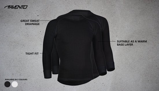 Avento Langarm-Thermoshirt - Männer - 2er-Pack - Schwarz - Größe L