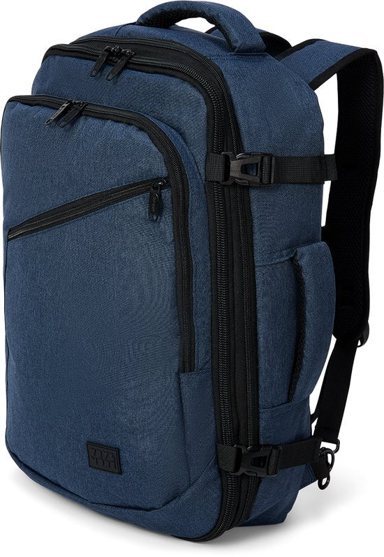 TRVLMORE Reisetasche - 40L Rucksack - Handgepäck - Spritzwassergeschützt - Rucksack - Wochenendtasche - Damen und Herren - Blau