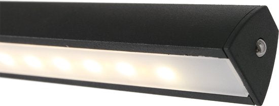 Steinhauer Litho Wandleuchte - LED - (H) 9,4cm - Metall - Schwarz