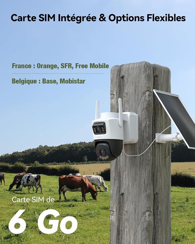 Imou IPC-SA70F-10M1T2 Solar-Überwachungskamera – Dual 5 MP – WLAN & 4G LTE – IP65