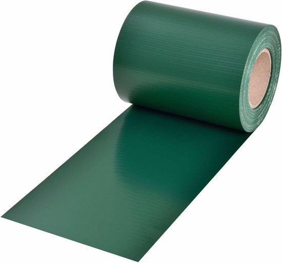 PVC-Sichtschutzstreifen - 3 Stück - 35 Meter - Grün - inkl. Befestigungsclips