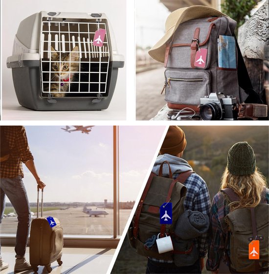 EverNeeds Gepäckanhänger - Silikon - Gepäckanhänger für Koffer - Gepäckanhänger - Rosa - 5 Stück