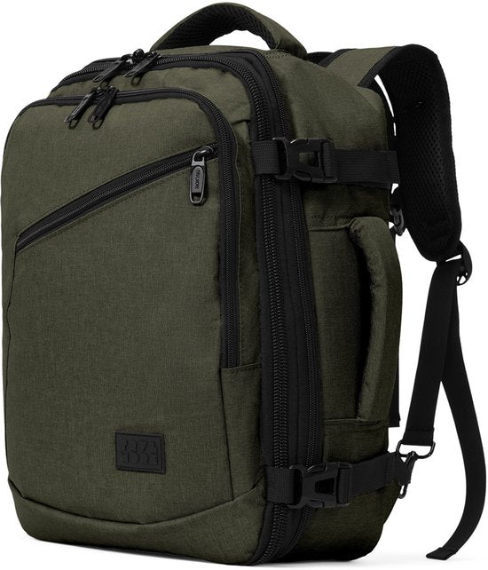 TRVLMORE Reisetasche - 25L Rucksack - Handgepäck - Spritzwassergeschützt - Rucksack - Wochenendtasche - Damen und Herren - Grün
