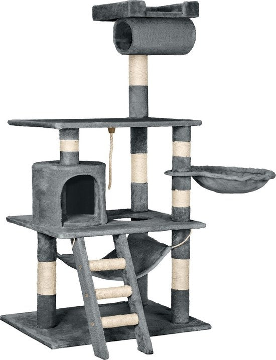 tectake Stokely Kratzbaum - Grau - 141 cm