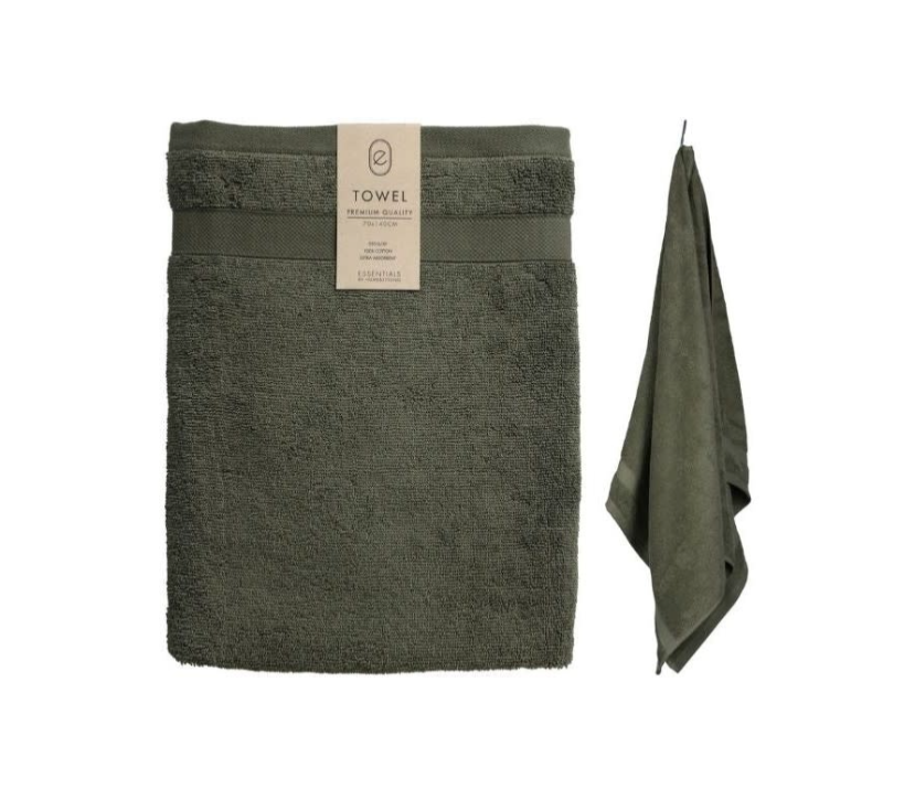 Home & Styling Badetuch – 70 x 140 cm – Armeegrün