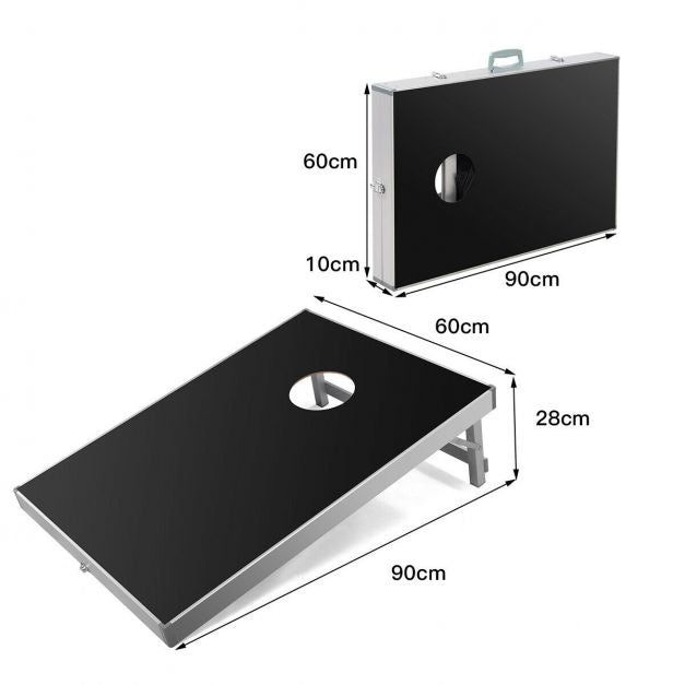 Coast Cornhole Brettspiel mit Tragetasche - 90 x 60 x 28 cm - Schwarz