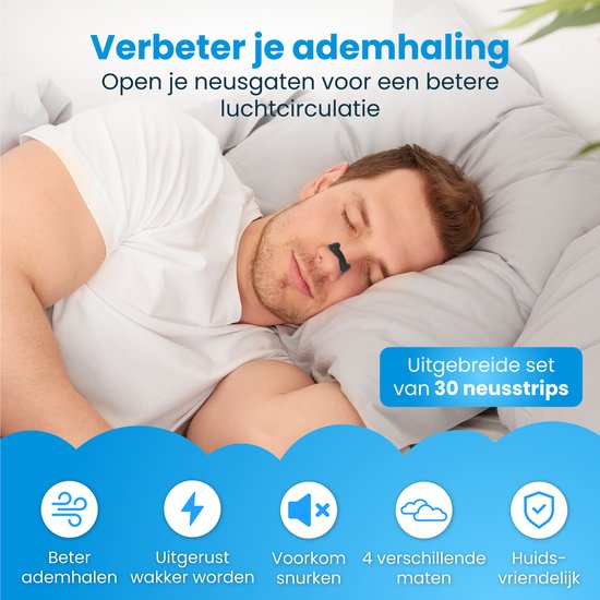 DreamCare Nasenstreifen magnetisch - 30 Paare - Anti-Schnarch - Nasenpflaster