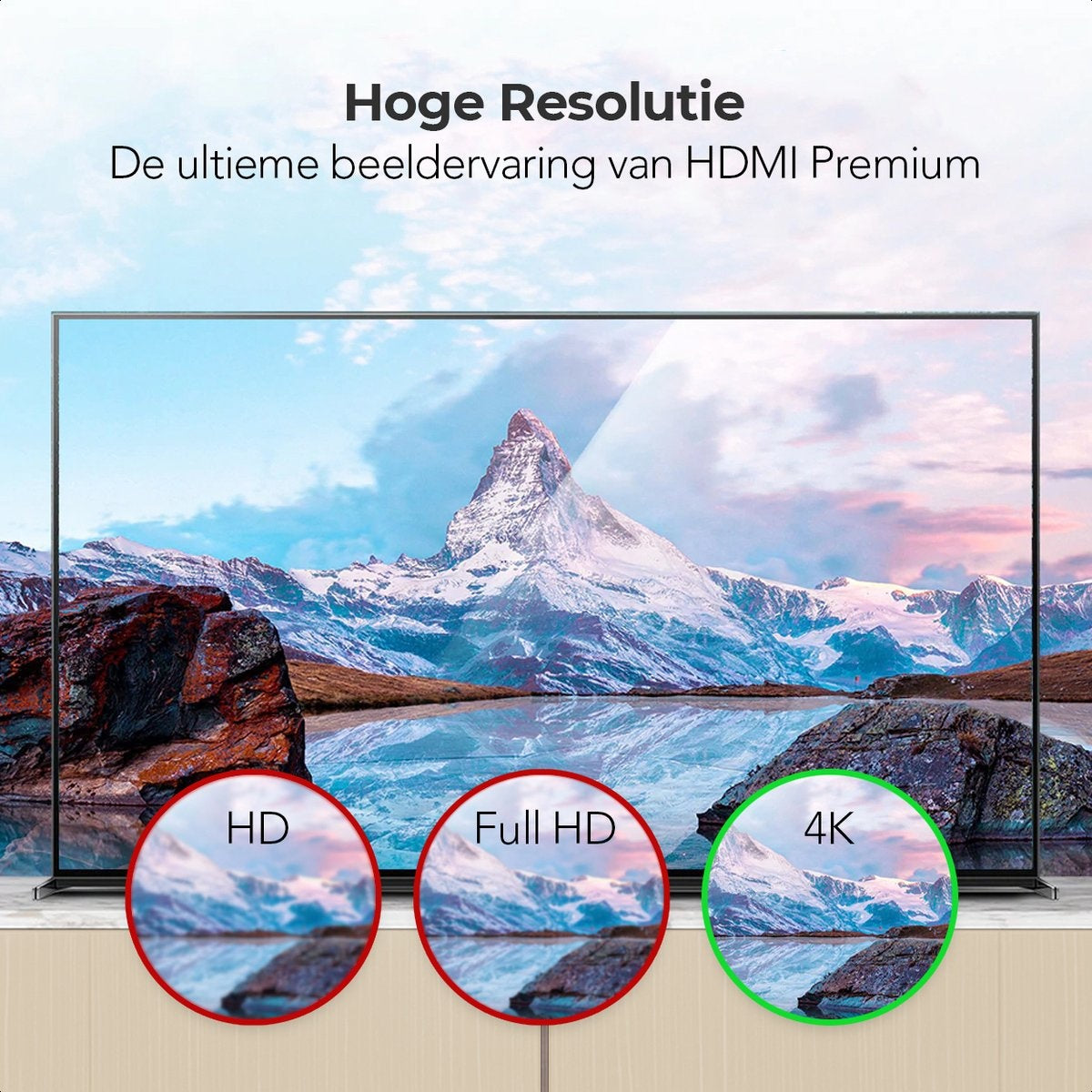 LifeGoods HDMI 2.0 Kabel - 15M - 18Gbps - 4K (60Hz) - Schwarz