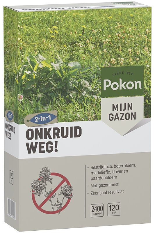 Pokon Unkrautbekämpfender Rasendünger – 120 m² – 2,4 kg