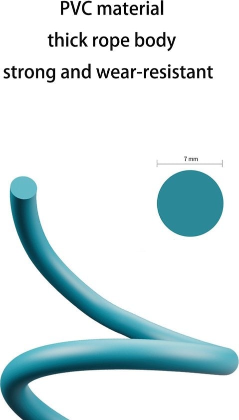 Garpex® Kabelloses Sport-Springseil - beschwertes Springseil - Fitness-Springseil - Workout - Fitness - Schwarz