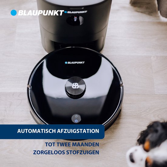 Blaupunkt Bluebot Comfort Plus - Staubsaugerroboter mit Wischfunktion - Leert sich automatisch - Lasernavigation