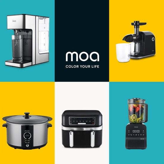 MOA Digitaler Slowcooker 6,5 Liter - Edelstahl - BPA-frei - SC65D