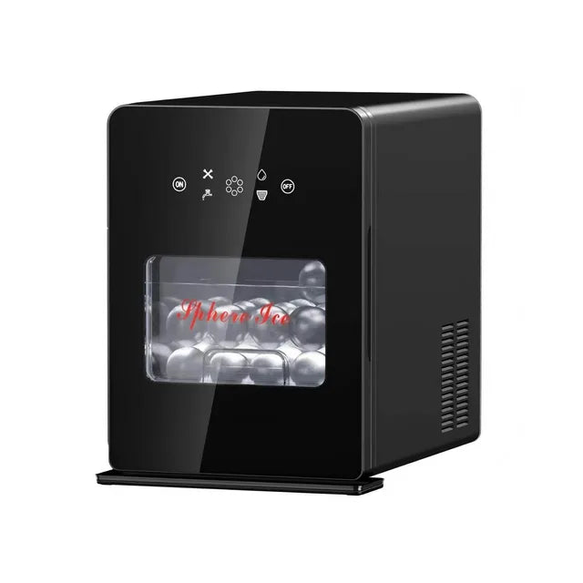 Coast Eiskugelmaschine – 5 cm große Eiskugeln – 150 Stück pro Tag – Selbstreinigend – 1,6 l – Schwarz – 32 x 45 x 44,5 cm