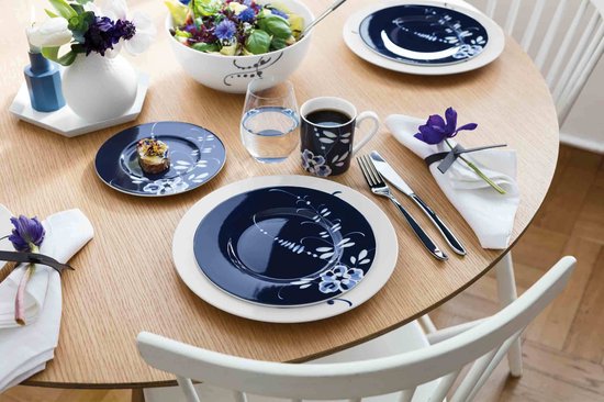 Villeroy & Boch Vieux Luxembourg Brindille Becher mit Henkel 0,25 l blau