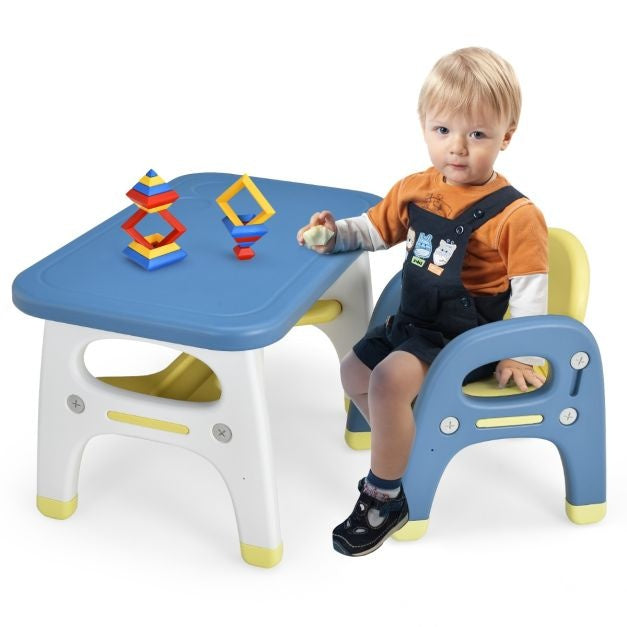 Coast Kindertisch mit Stuhlset - Kinder zwischen 1 und 5 Jahren - blau/gelb/weiß