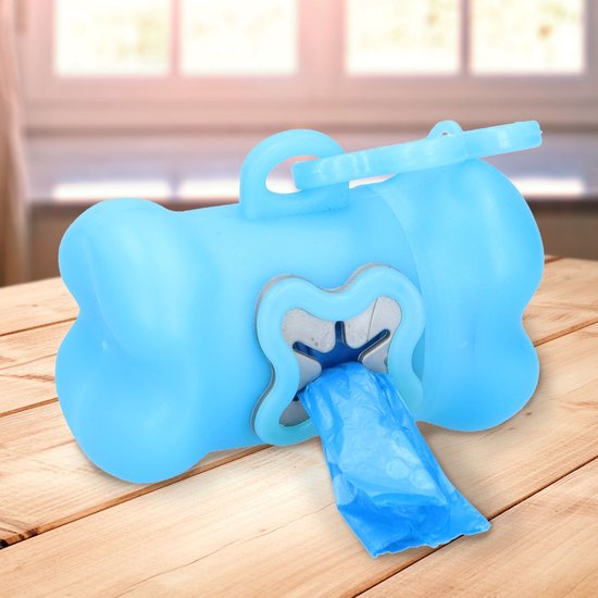 DOG - Halterung für Hundekotbeutel - mit 20 Beuteln - blau