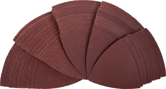 VONROC Schleifpapier für Multitool - Satz zu 50 Stück - 82mm - Körnung K60, K80, K100, K120 und K240