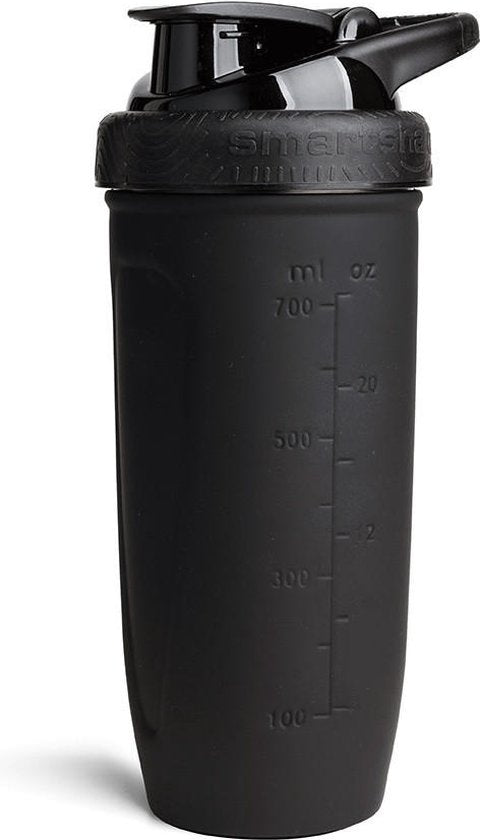 Optimum Nutrition ON SmartShake Reforce Stahl-Shaker – Shakerbecher 900 ml – Edelstahl – PA/DEHP-frei – Schwarz