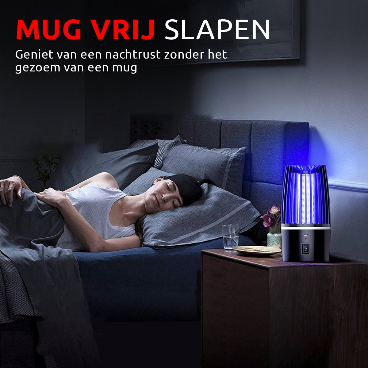 Professionelle AyeSense 2 in 1 Mückenlampe - Kabellos & Wiederaufladbar - 4000mAh Eingebauter Akku - Mückenfänger - Insektenlampe - Mückenlampe UV
